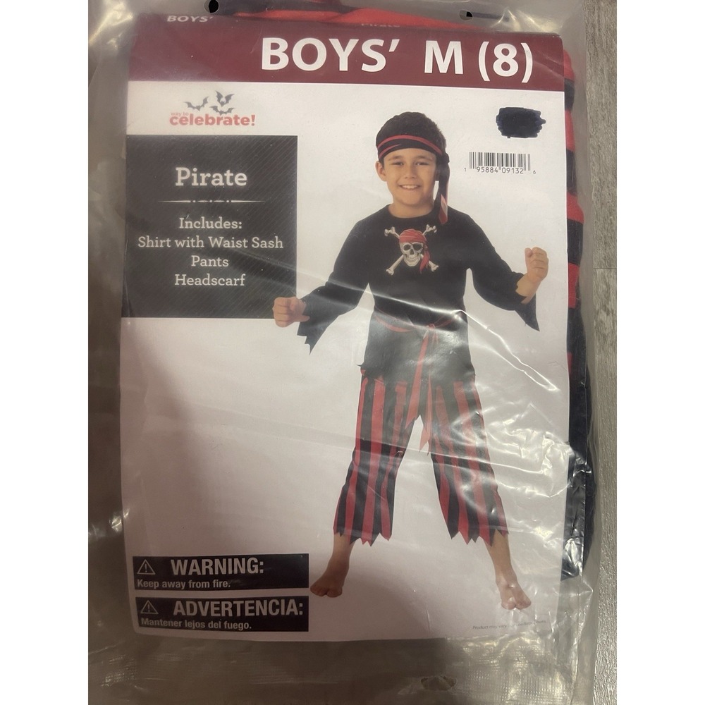 Way To Celebrate Pirate Child Halloween‎ Costume Boys Size M 8